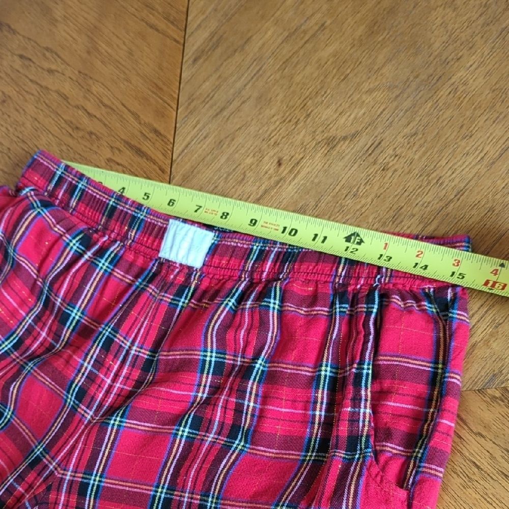 J. Crew Women's Red Plaid Pajama Jogger Pants - Picture 4 of 6
